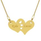Pendant two hearts with names